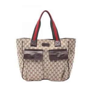 GUCCI Brown Leather Tote Bag